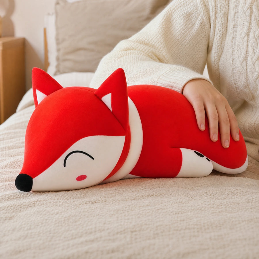 Fox Plush Toy in Vibrant Red Kawaii Design - Utilisation du produit