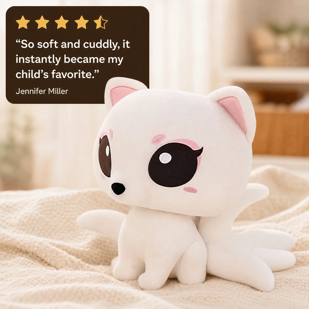 Fox Plush Winged Fantasy Character with Big Eyes - Image témoignage