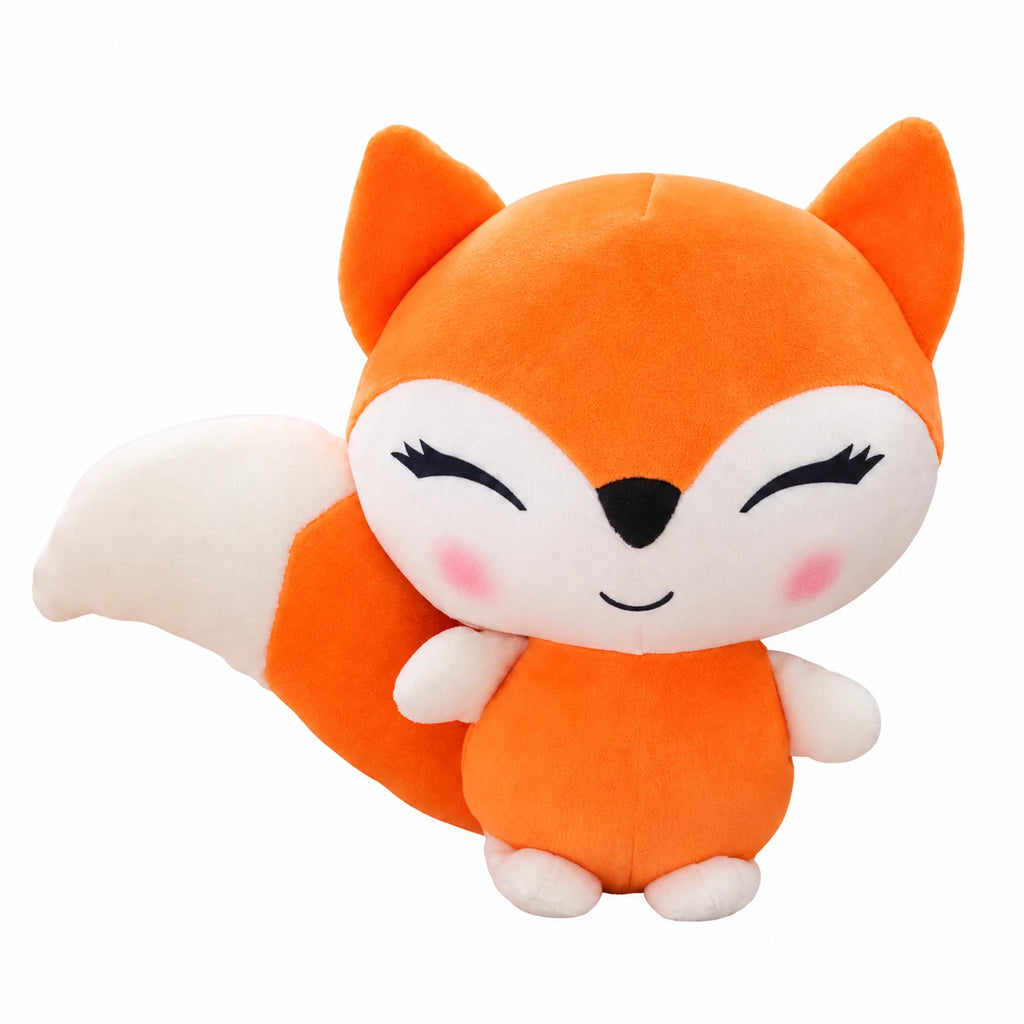 Fox Plush with Soft Fabric and Kawaii Design - Orange