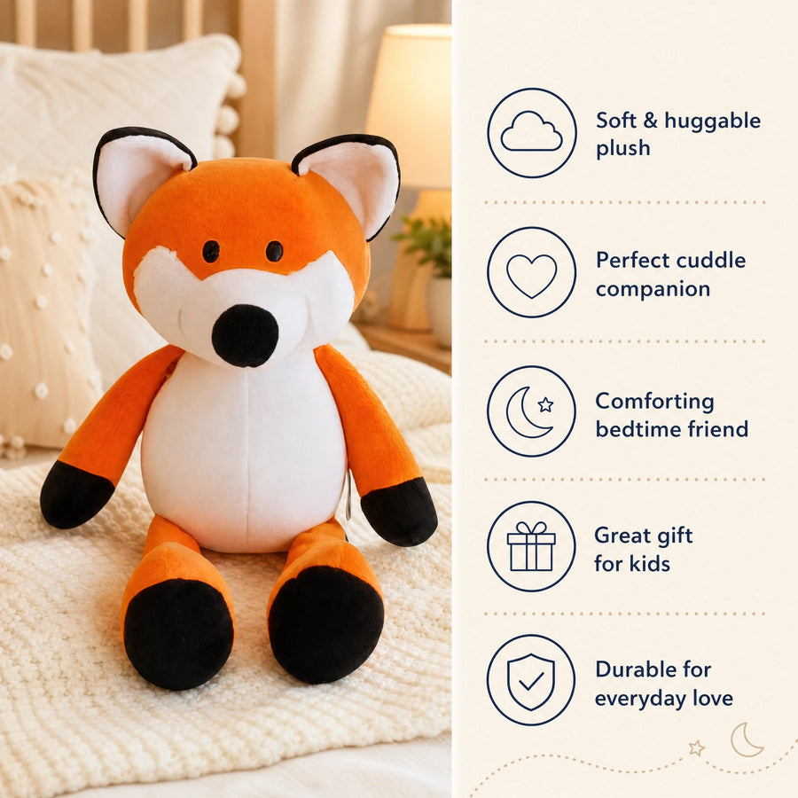 Fox Plush with Vibrant Orange and White Design - Bénéfices produit