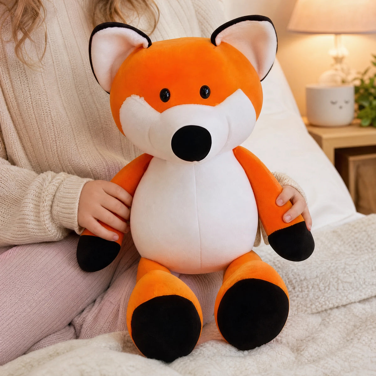 Fox Plush with Vibrant Orange and White Design - Utilisation du produit
