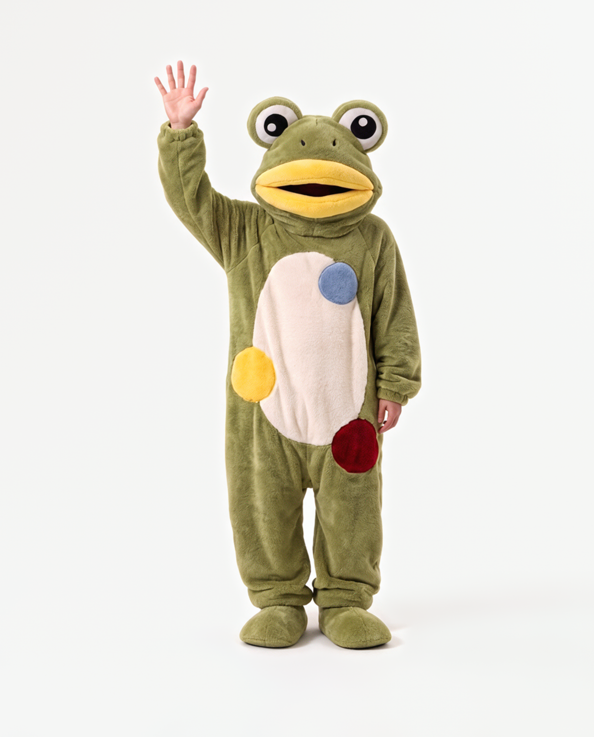 Frog Onesie, waving