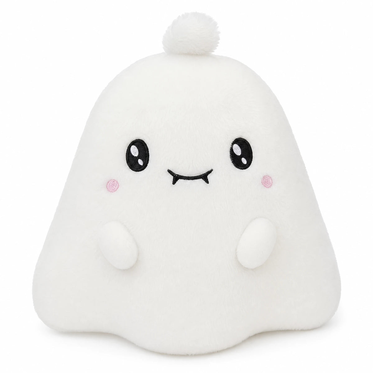 Ghost Plush with Kawaii Grim Reaper Design for Halloween - Fond blanc