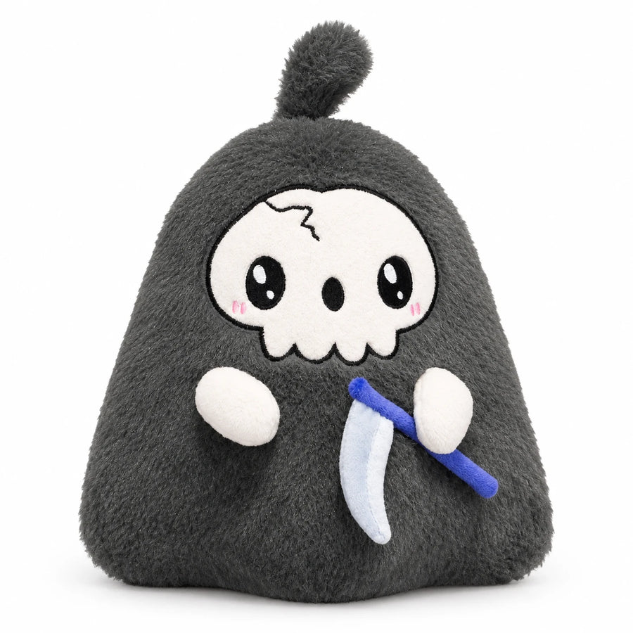 Ghost Plush with Kawaii Grim Reaper Design for Halloween - Grim Reaper / 8in / 20cm … (3 tailles)