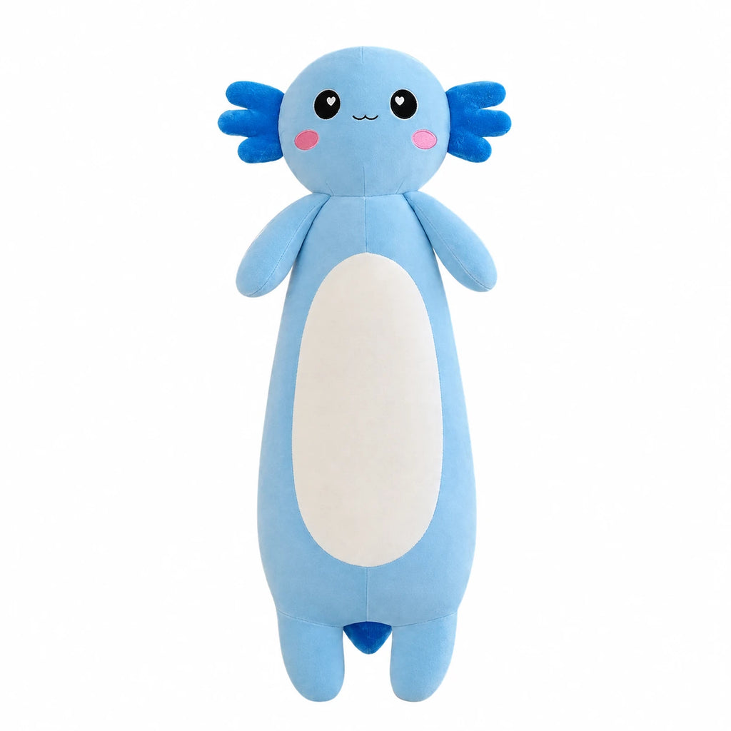 Giant Axolotl Plush with Soft Huggable Body - Blue / 29.5in / 75cm · Blue / 33.5in / 85cm