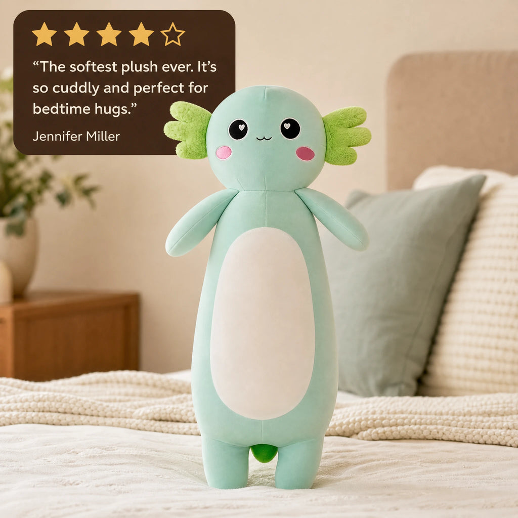 Giant Axolotl Plush with Soft Huggable Body - Image témoignage