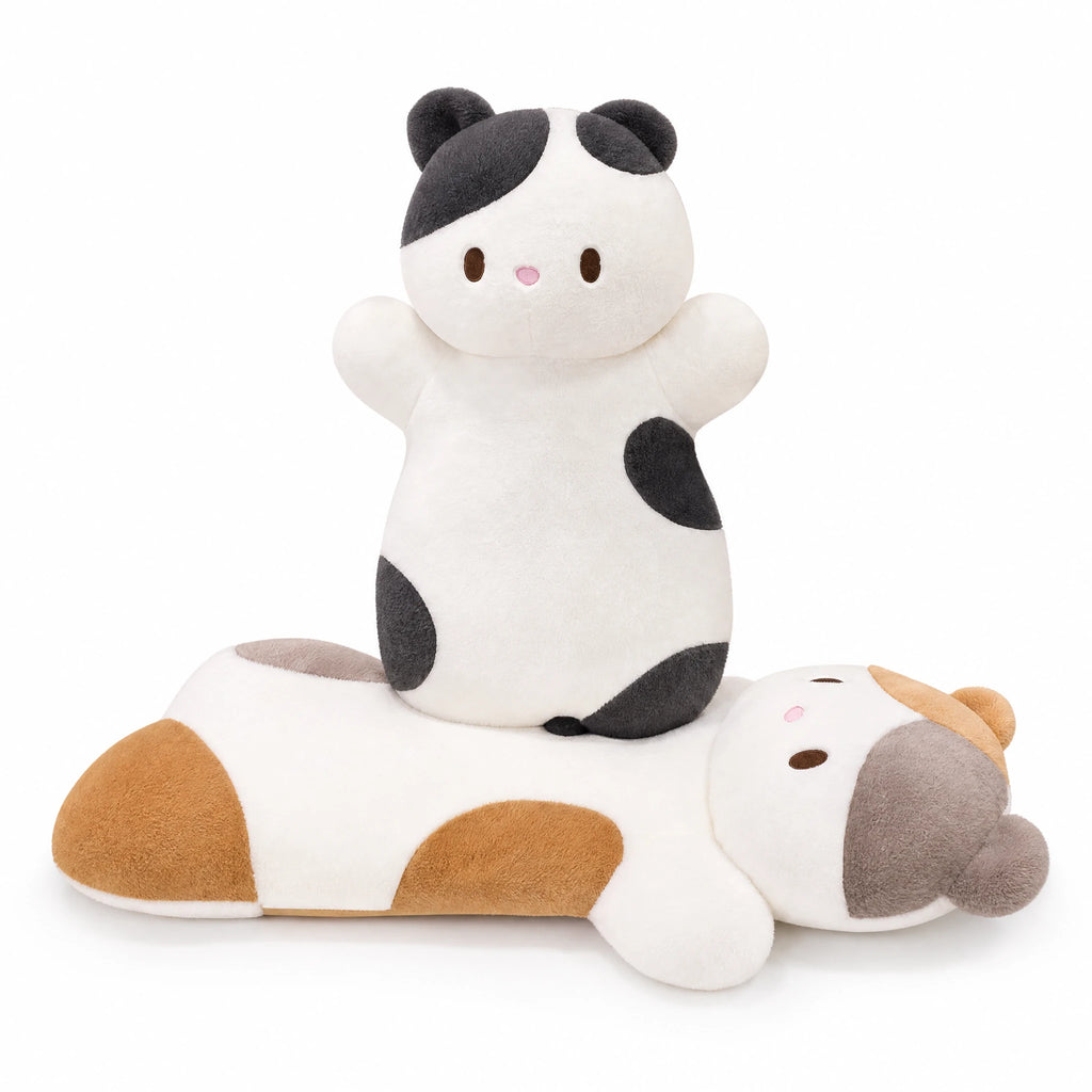 Giant Cat Plush with Cuddly Shape and Soft Fabric - Fond blanc