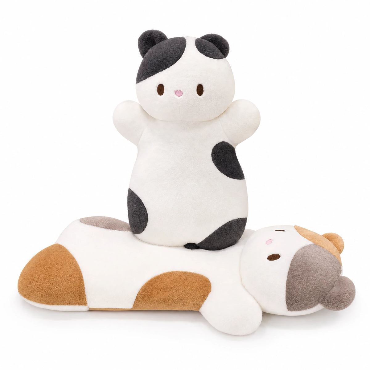 Giant Cat Plush with Cuddly Shape and Soft Fabric - Fond blanc
