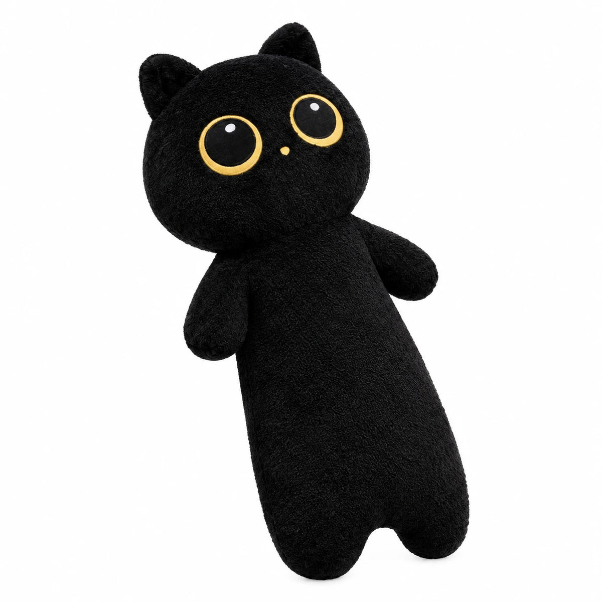 Giant Cat Plush with Oversized Eyes – 51 Inch Cuddle Companion - Black