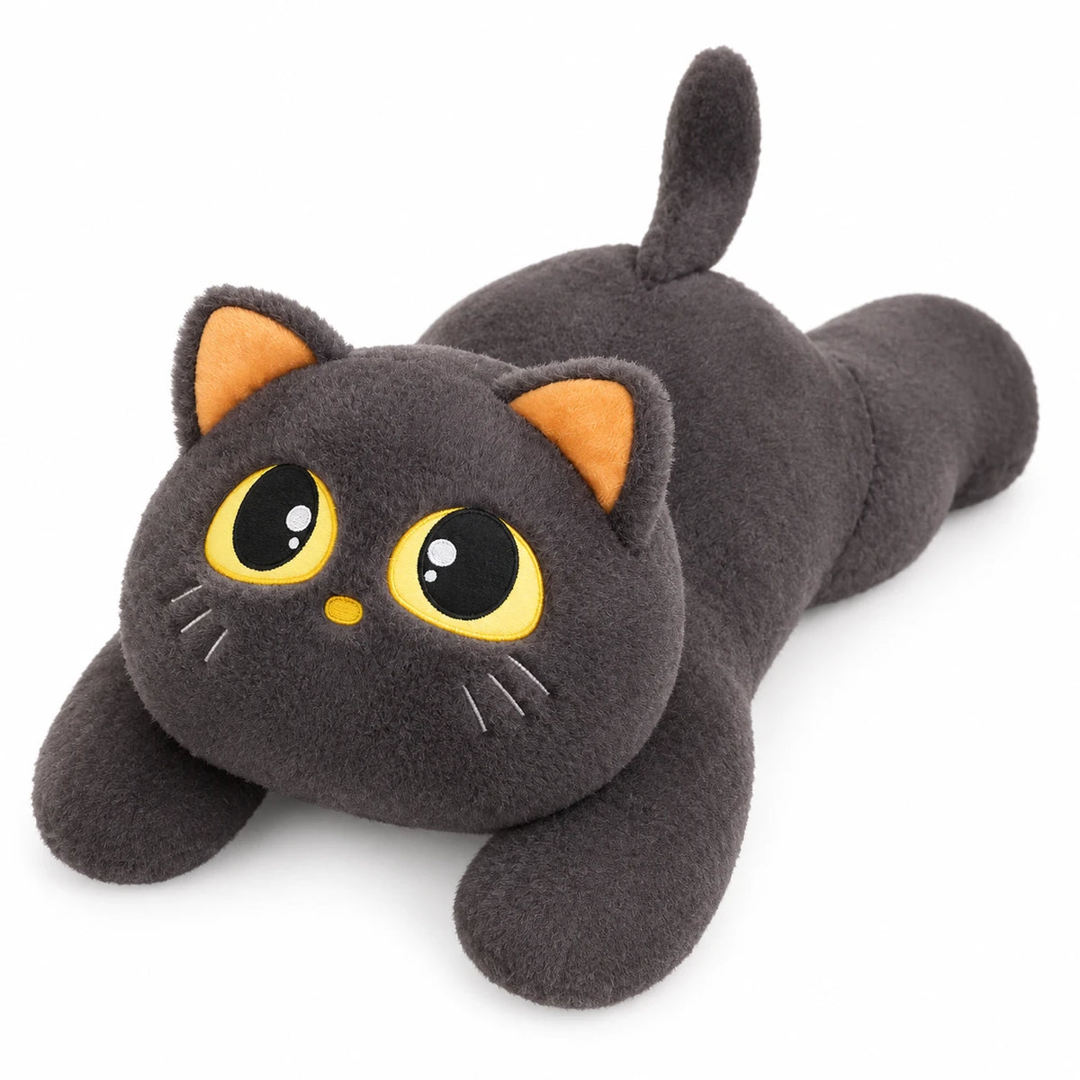 Giant Cat Plush with Removable Striped Outfit - Grey / 25.5in / 65cm · Grey / 43.5in / 110cm