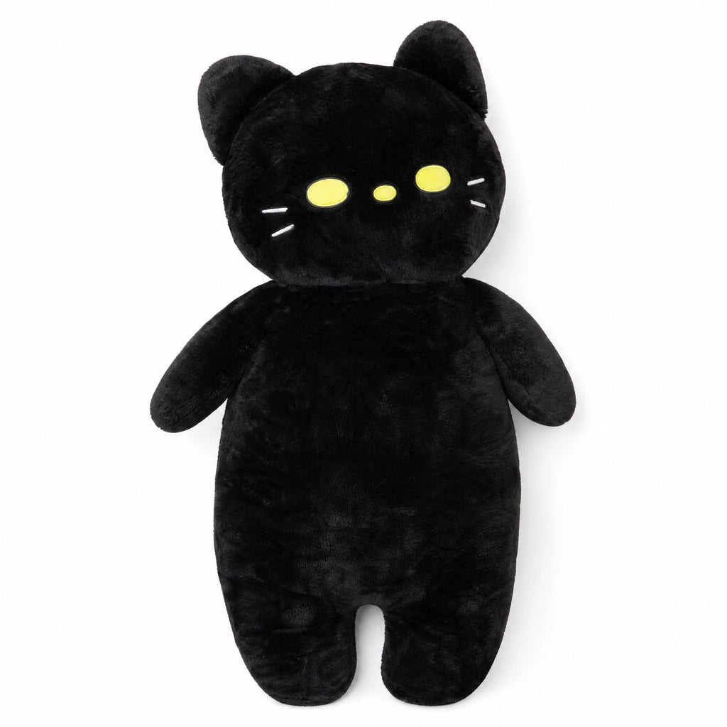 Giant Cat Plush with Ultra-Long Huggable Body - Fond blanc