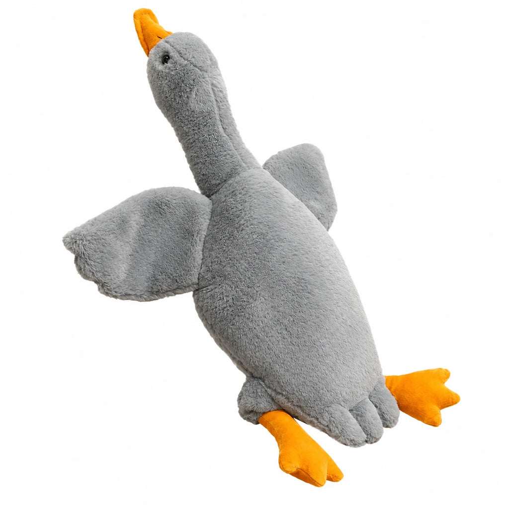 Giant Duck Plush with Soft Cotton Fill and Orange Beak - 51in / 130cm / Gray … (3 tailles)