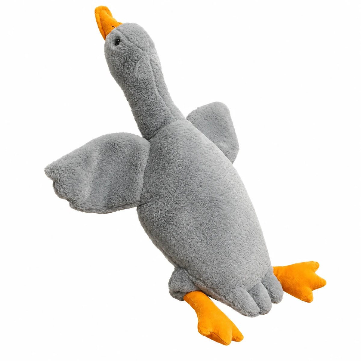 Giant Duck Plush with Soft Cotton Fill and Orange Beak - 51in / 130cm / Gray … (3 tailles)