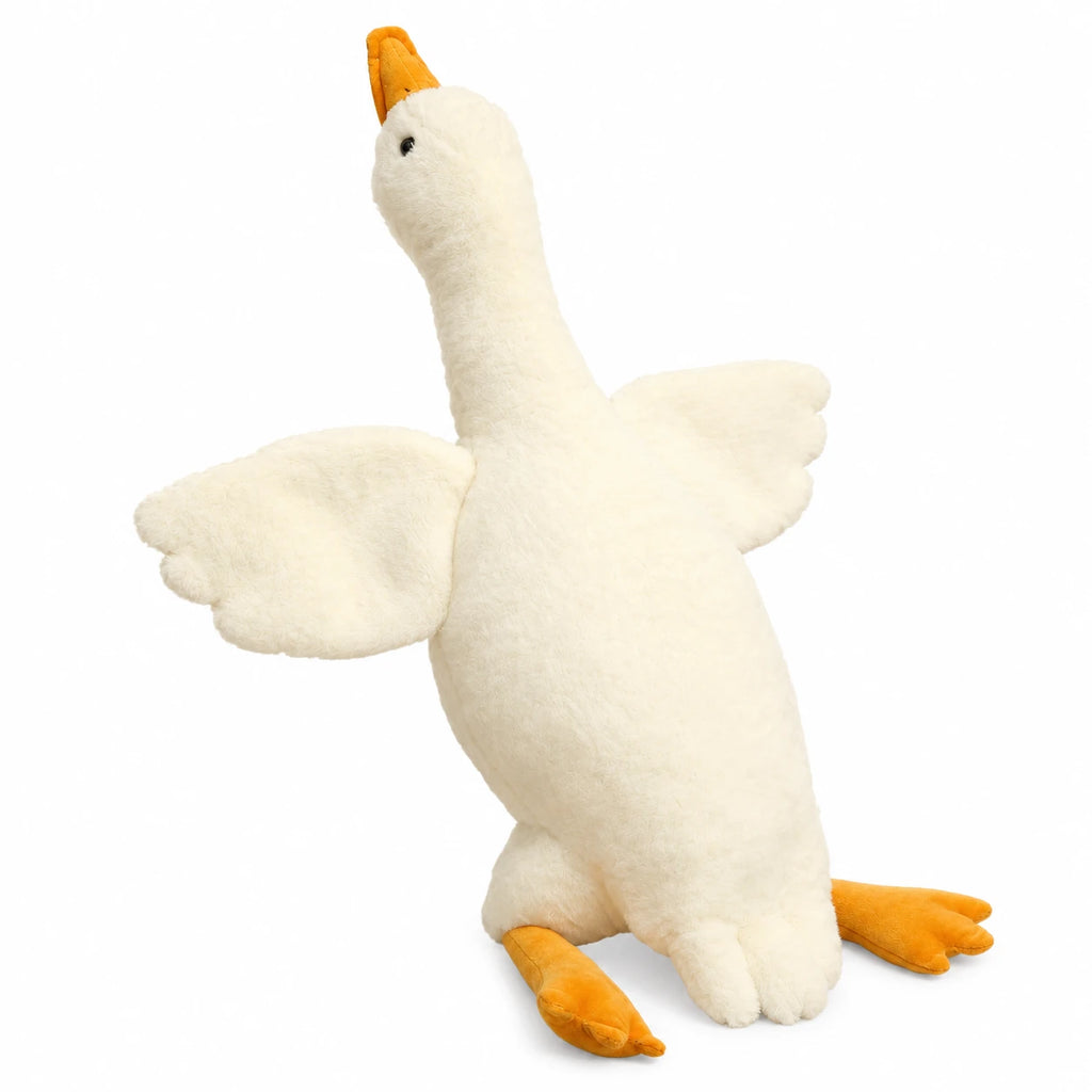 Giant Duck Plush with Soft Cotton Fill and Orange Beak - 51in / 130cm / White … (3 tailles)