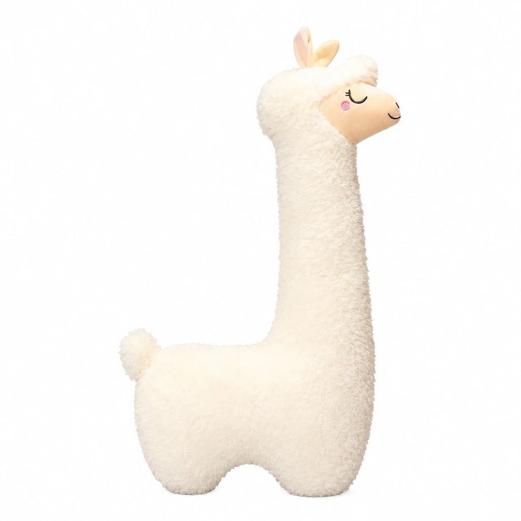 Giant Llama Plush with Soft Fleece Texture and Gentle Face - 39.5in / 100cm / White … (3 tailles)