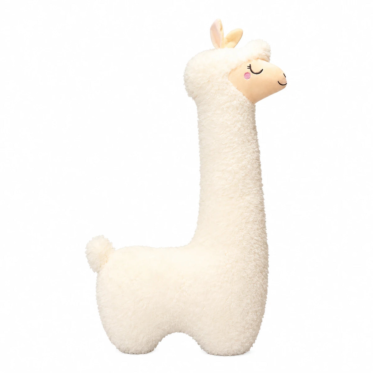 Giant Llama Plush with Soft Fleece Texture and Gentle Face - 39.5in / 100cm / White … (3 tailles)
