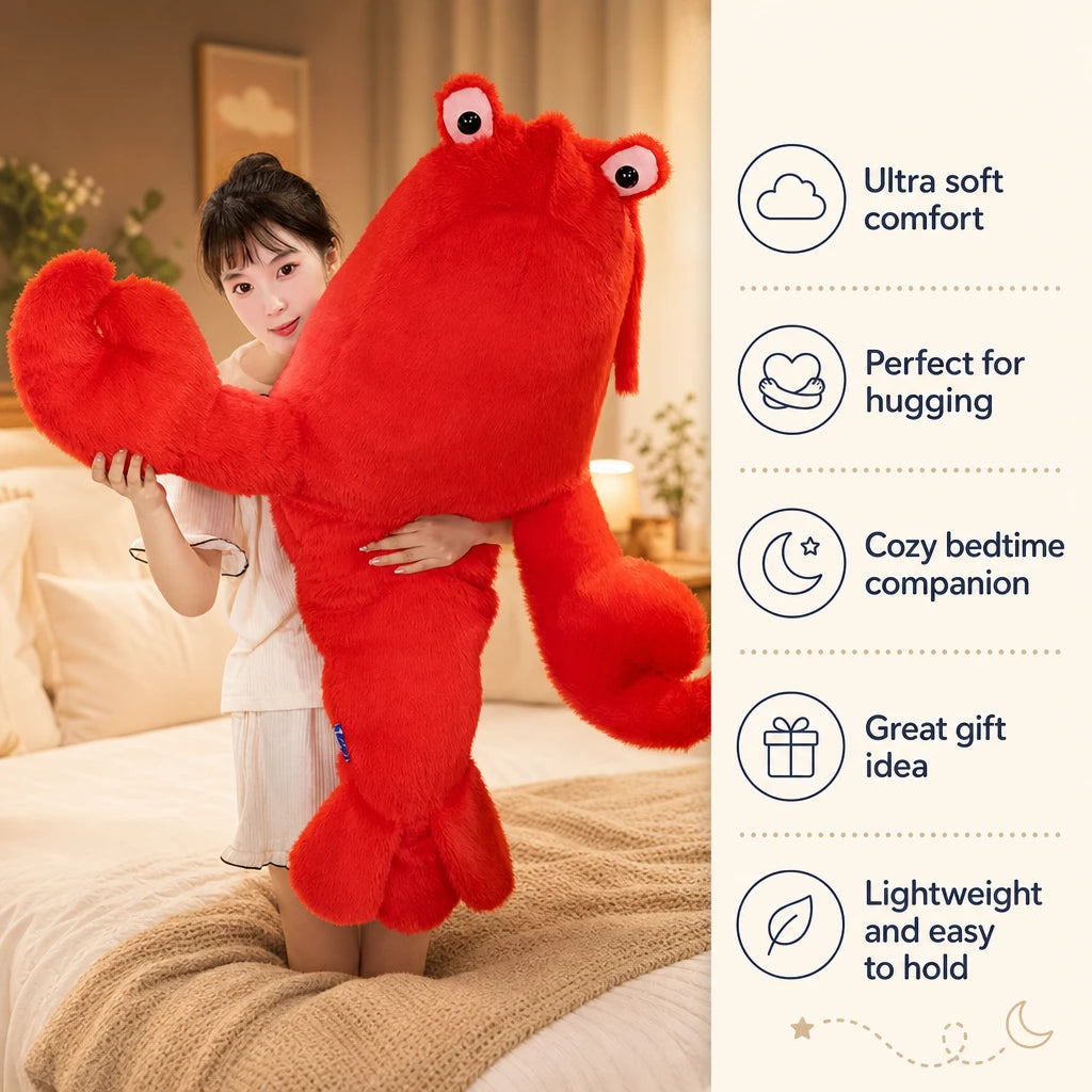 Giant Lobster Plush with Oversized Huggable Design - Bénéfices produit