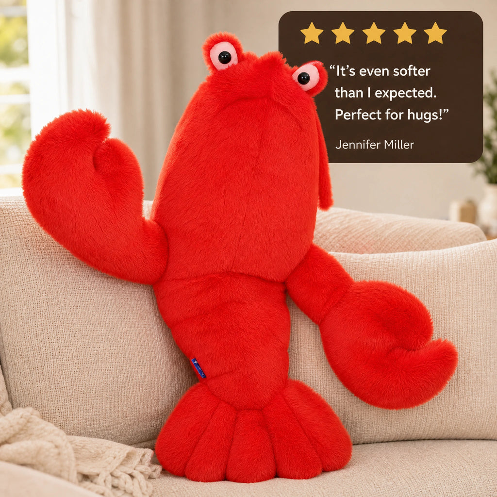 Giant Lobster Plush with Oversized Huggable Design - Image témoignage