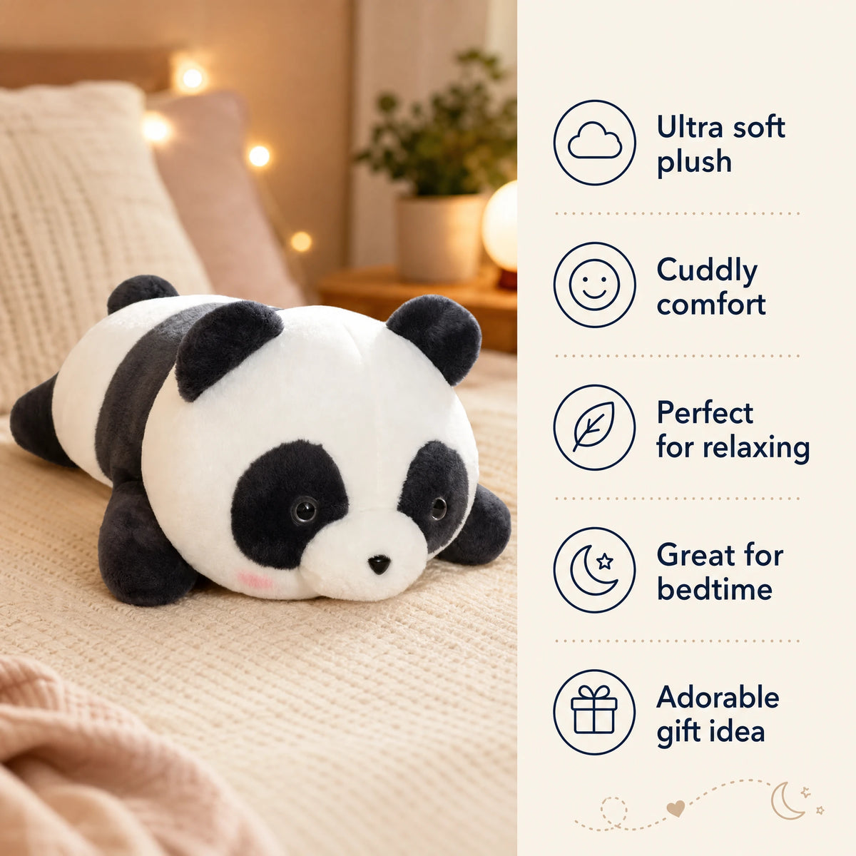 Giant Panda Plush with Chubby Body and Soft Fur - Bénéfices produit