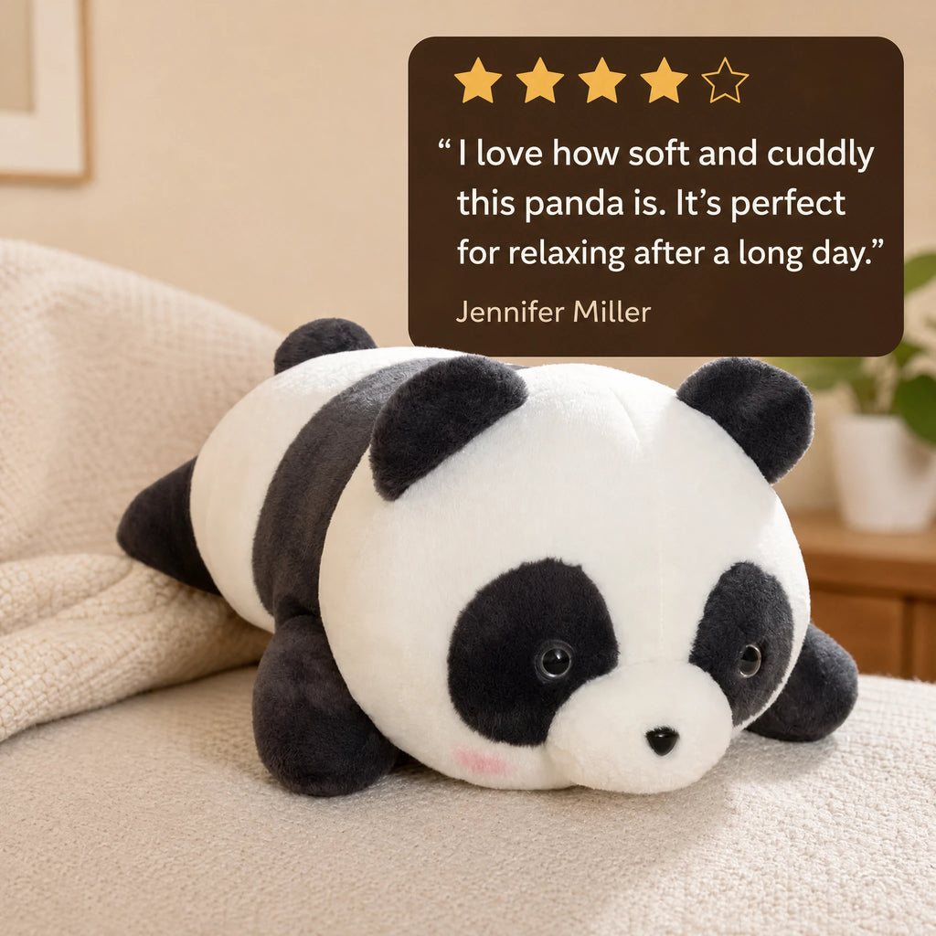 Giant Panda Plush with Chubby Body and Soft Fur - Image témoignage
