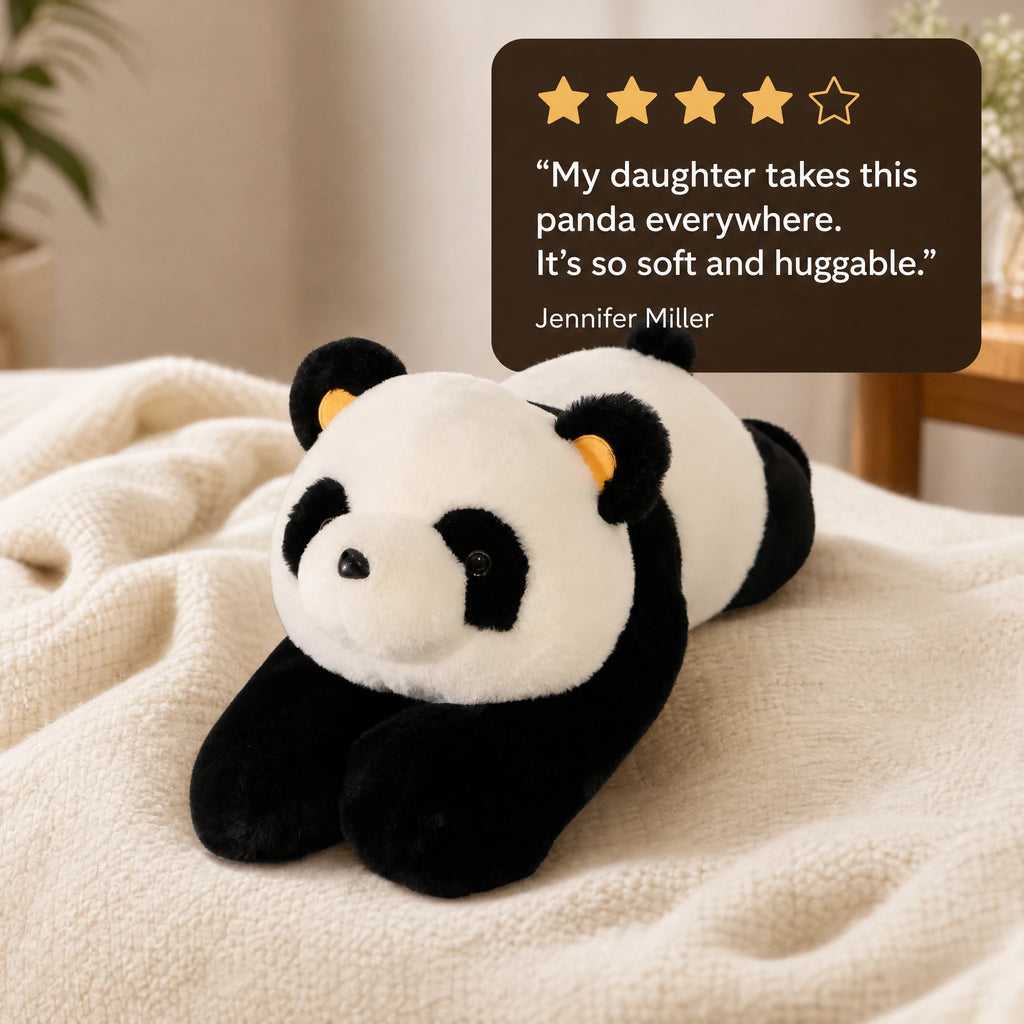 Giant Panda Plush with Weighted Comfort Design - Image témoignage