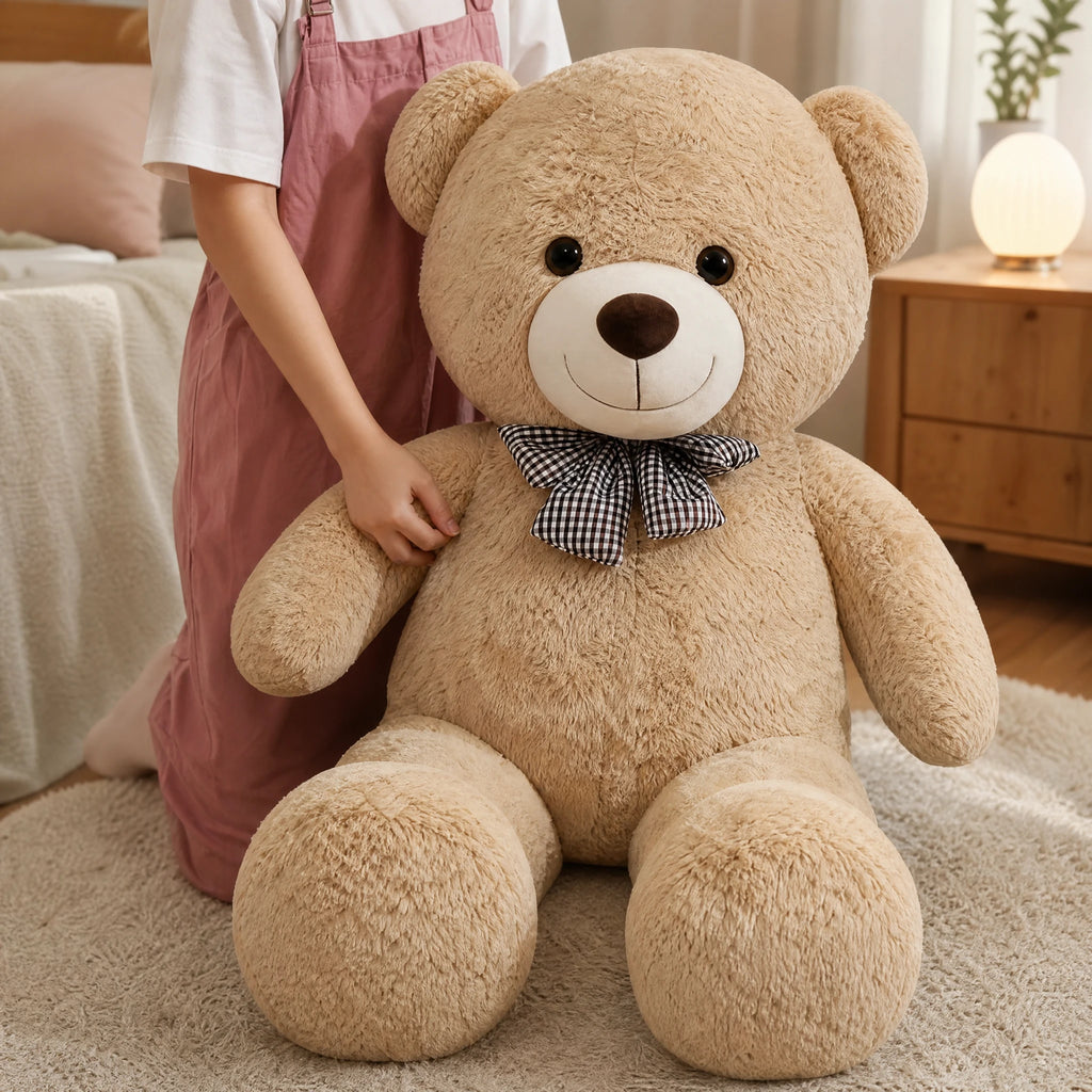 Giant Teddy Bear with Checkered Bow Tie - Utilisation du produit