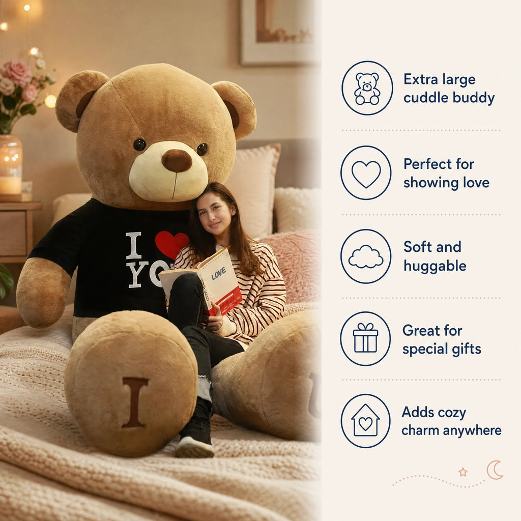 Giant Teddy Bear with I Love You T-Shirt - Bénéfices produit