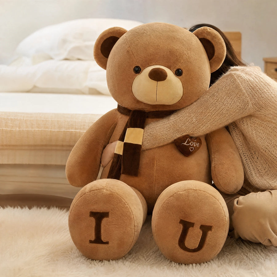 Giant Teddy Bear with Love Heart and Scarf Details - Utilisation du produit