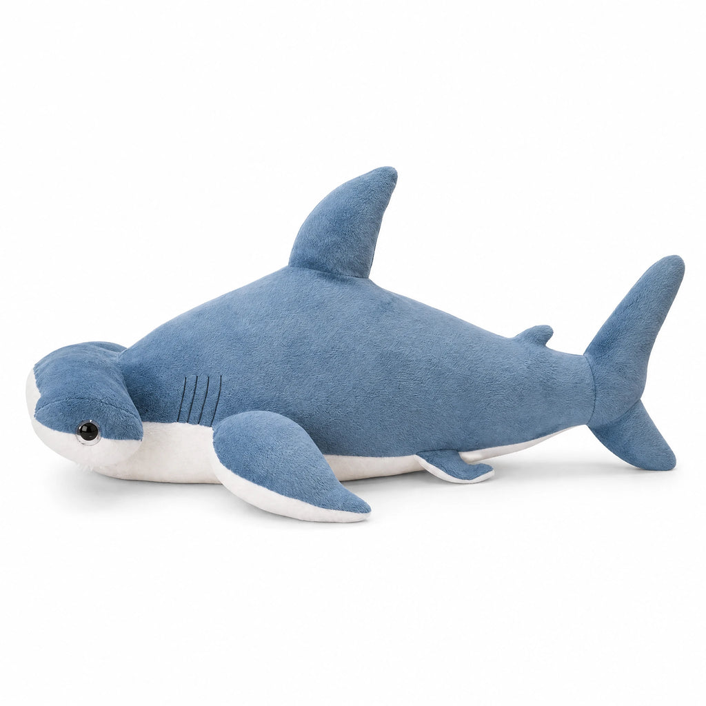 Giant Whale Shark Plush - Soft Stuffed Sea Animal - Fond blanc
