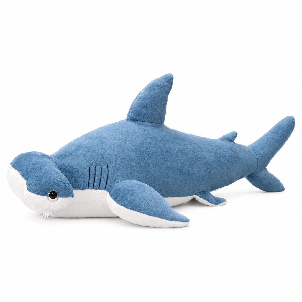 Giant Whale Shark Plush - Soft Stuffed Sea Animal - Shark Blue / 21in / 55cm … (3 tailles)