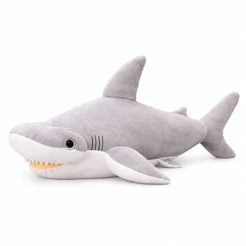 Giant Whale Shark Plush - Soft Stuffed Sea Animal - Shark Gray / 21in / 55cm … (3 tailles)