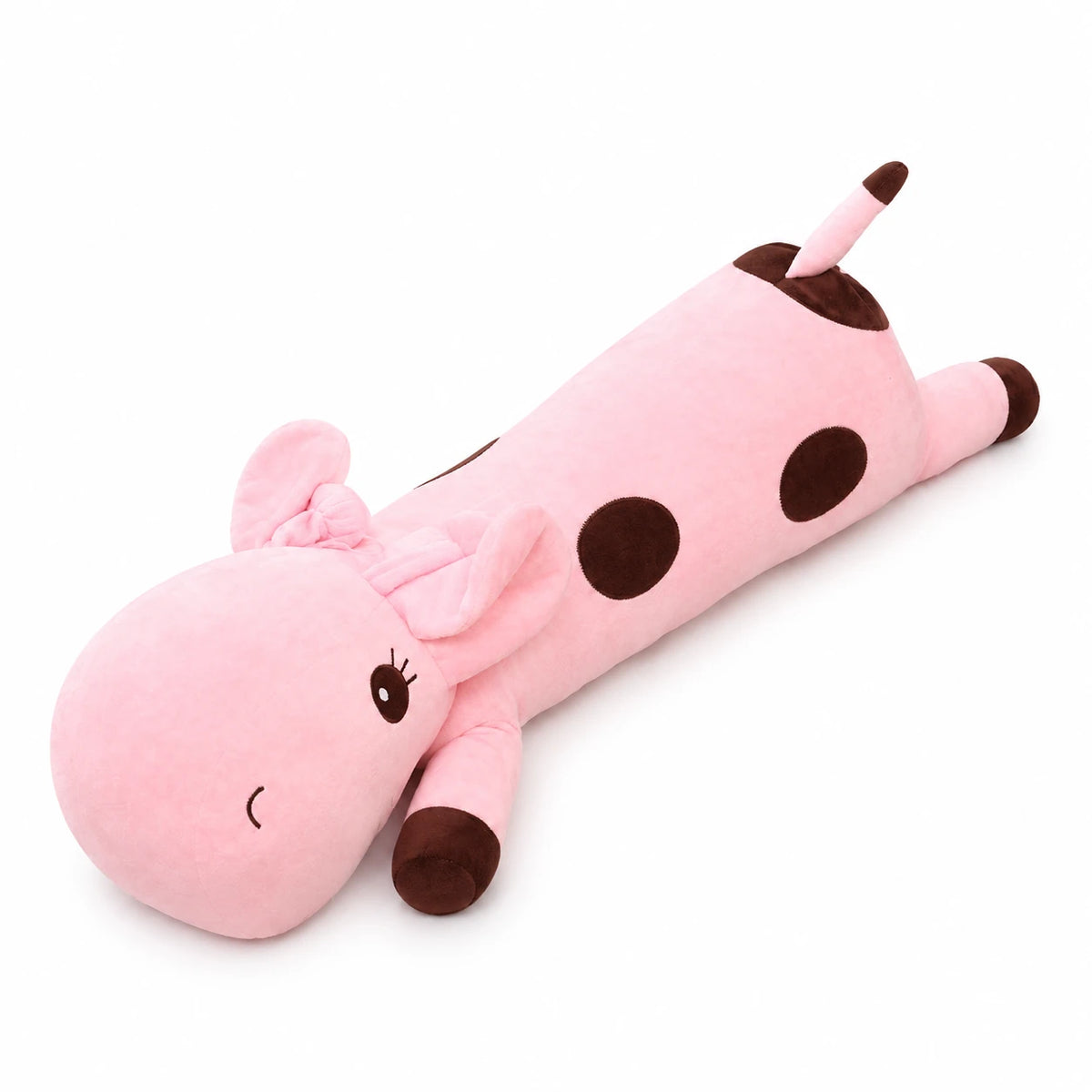 Giraffe Body Pillow with Plush Long Design - 14in / 35cm / Pooch (Pink) … (5 tailles)