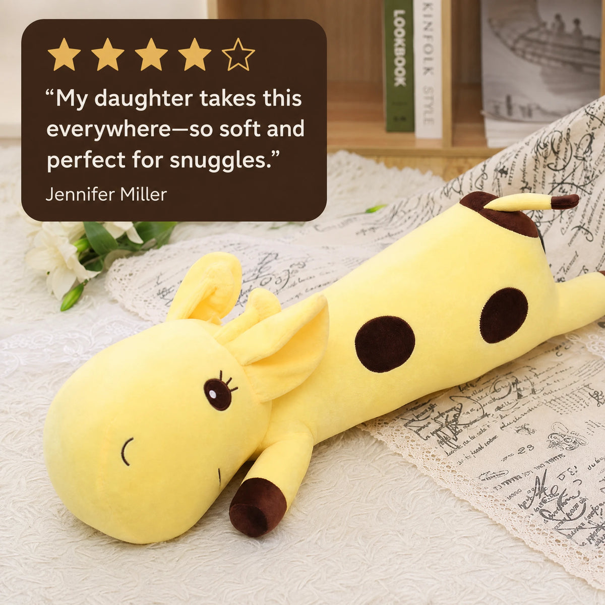 Giraffe Body Pillow with Plush Long Design - Image témoignage