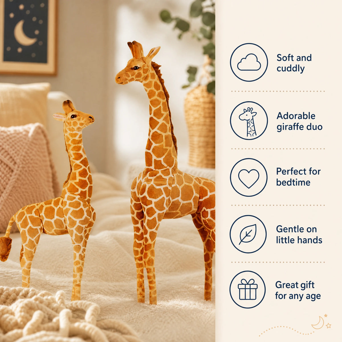 Giraffe Plush in Realistic Design with Soft Texture - Bénéfices produit