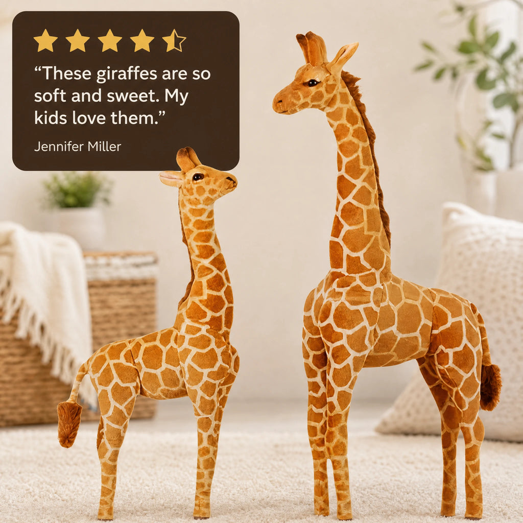 Giraffe Plush in Realistic Design with Soft Texture - Image témoignage