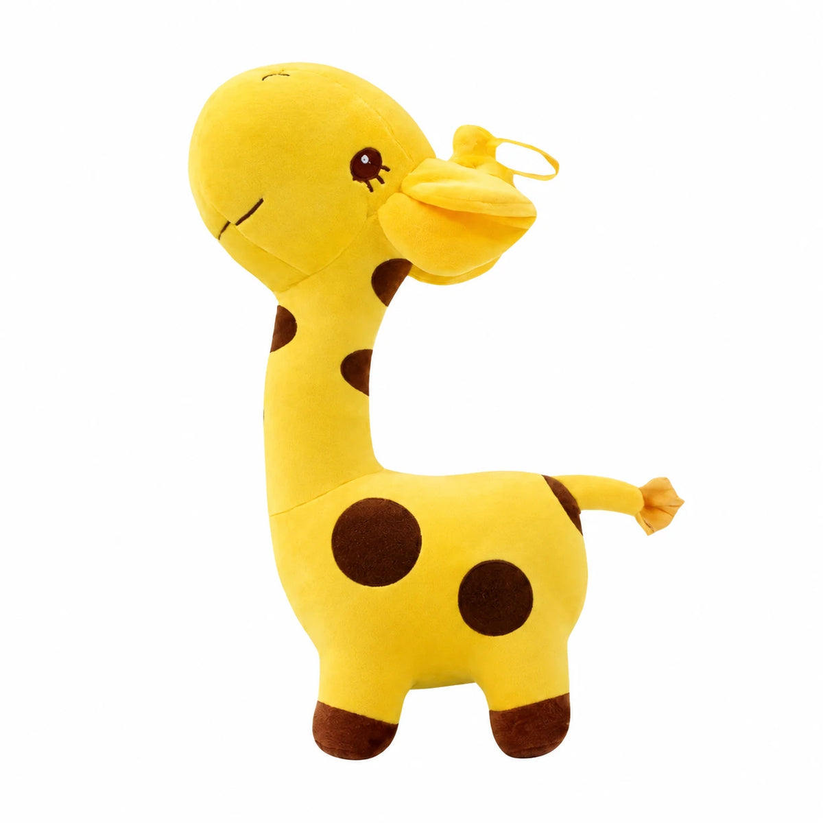 Giraffe Plush with Brown Spots in Soft Yellow - 4.5in / 12cm · 7in / 18cm