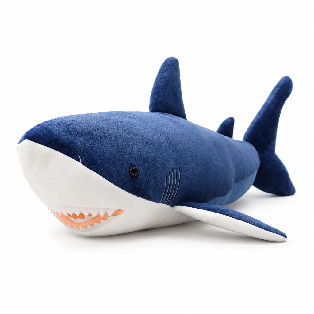 Great White Shark Plush in Soft Blue with White Belly - Blue / 23in / 60cm … (4 tailles)