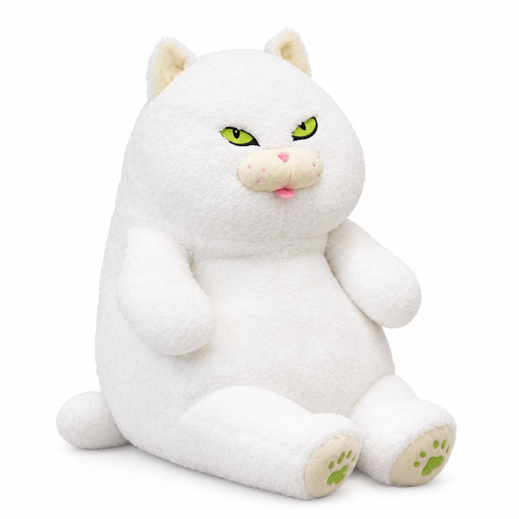 Grumpy Cat Plush with Yellow Eyes and Gray Fur - White / 11in / 30cm … (4 tailles)