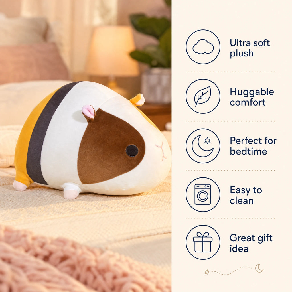 Guinea Pig Plush with Rounded Body and Soft Texture - Bénéfices produit