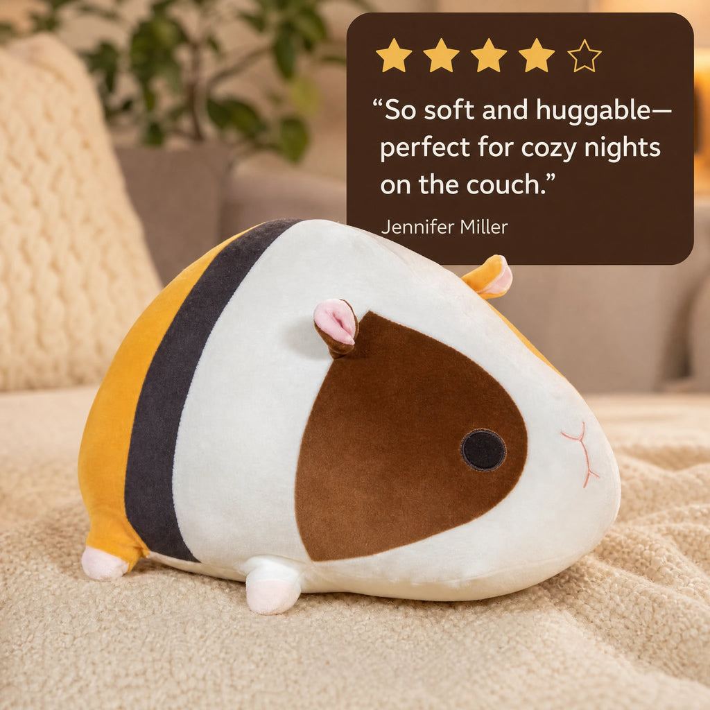 Guinea Pig Plush with Rounded Body and Soft Texture - Image témoignage