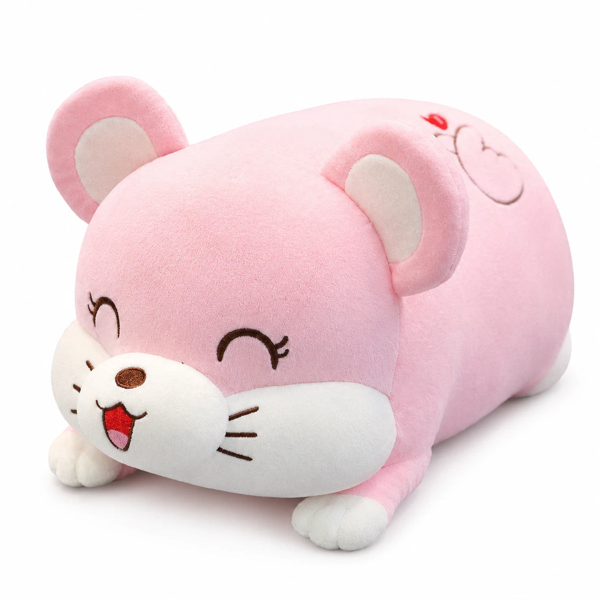 Hamster Plush Pillow with Chubby Body Design - Chloe (Mouse) / 13in / 35cm … (4 tailles)