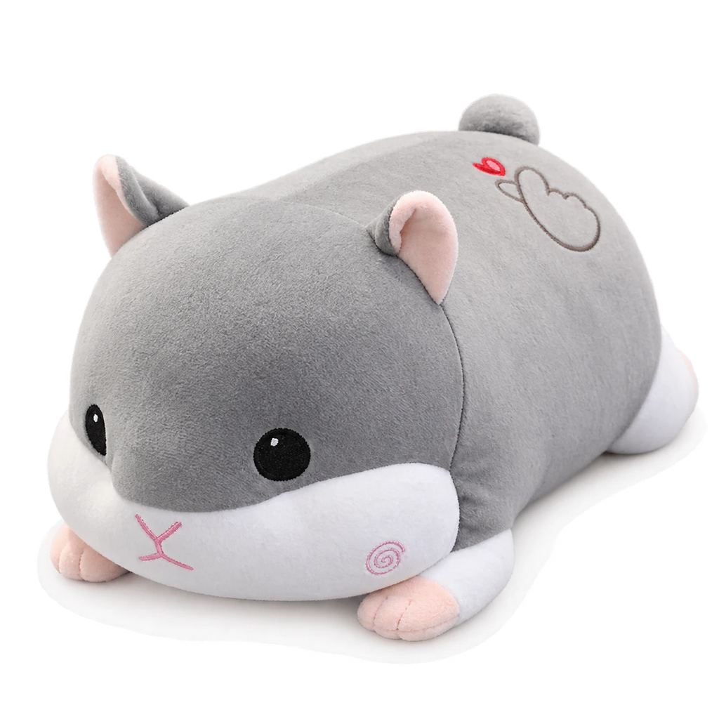 Hamster Plush Pillow with Chubby Body Design - Digger (Hamster) / 13in / 35cm … (4 tailles)