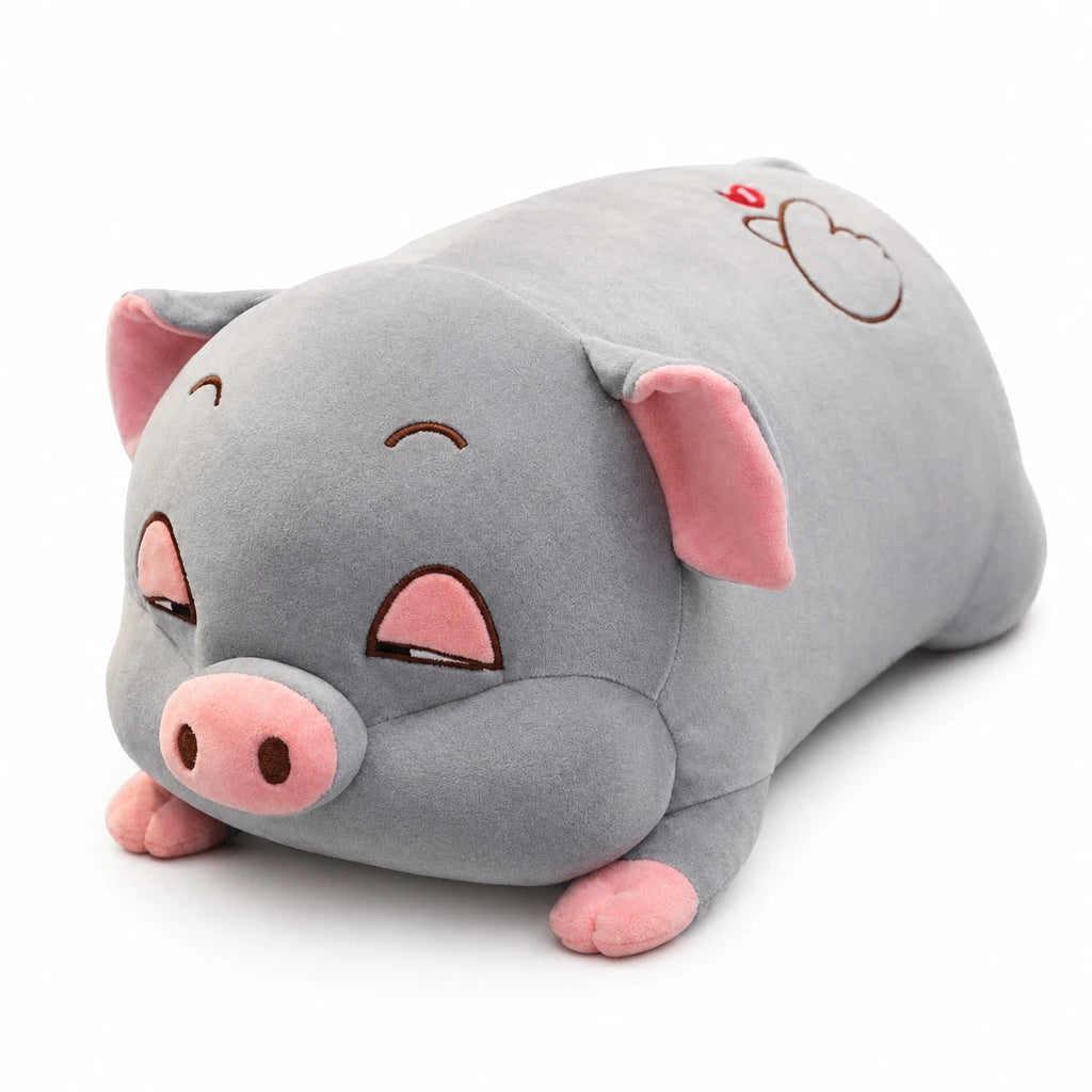 Hamster Plush Pillow with Chubby Body Design - Sleepy (Pig) / 13in / 35cm … (4 tailles)