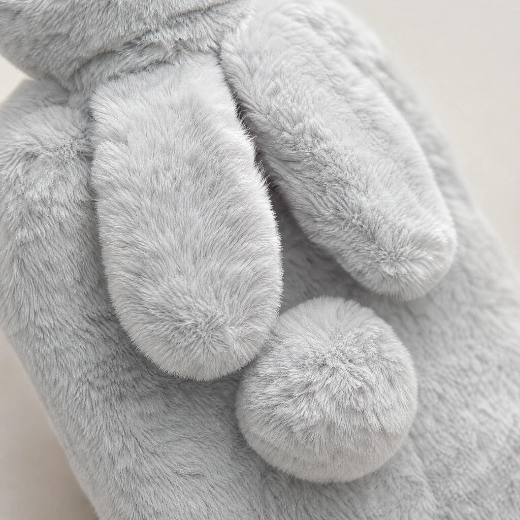 Heatable Bunny Plush with Soft Gray Rabbit Cover - Détail matière