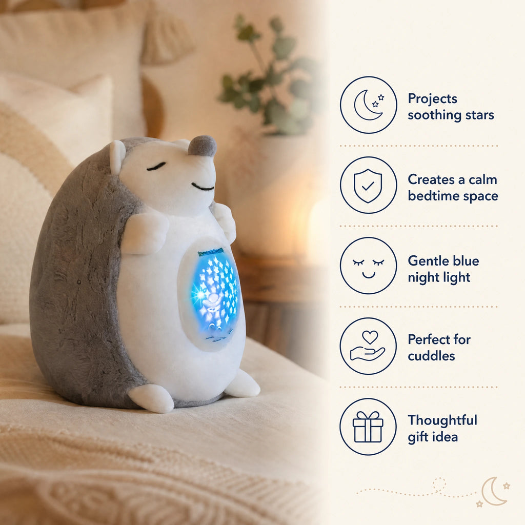 Hedgehog Night Light Plush with Star Projector - Bénéfices produit