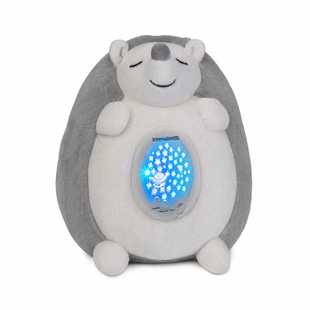 Hedgehog Night Light Plush with Star Projector - Fond blanc