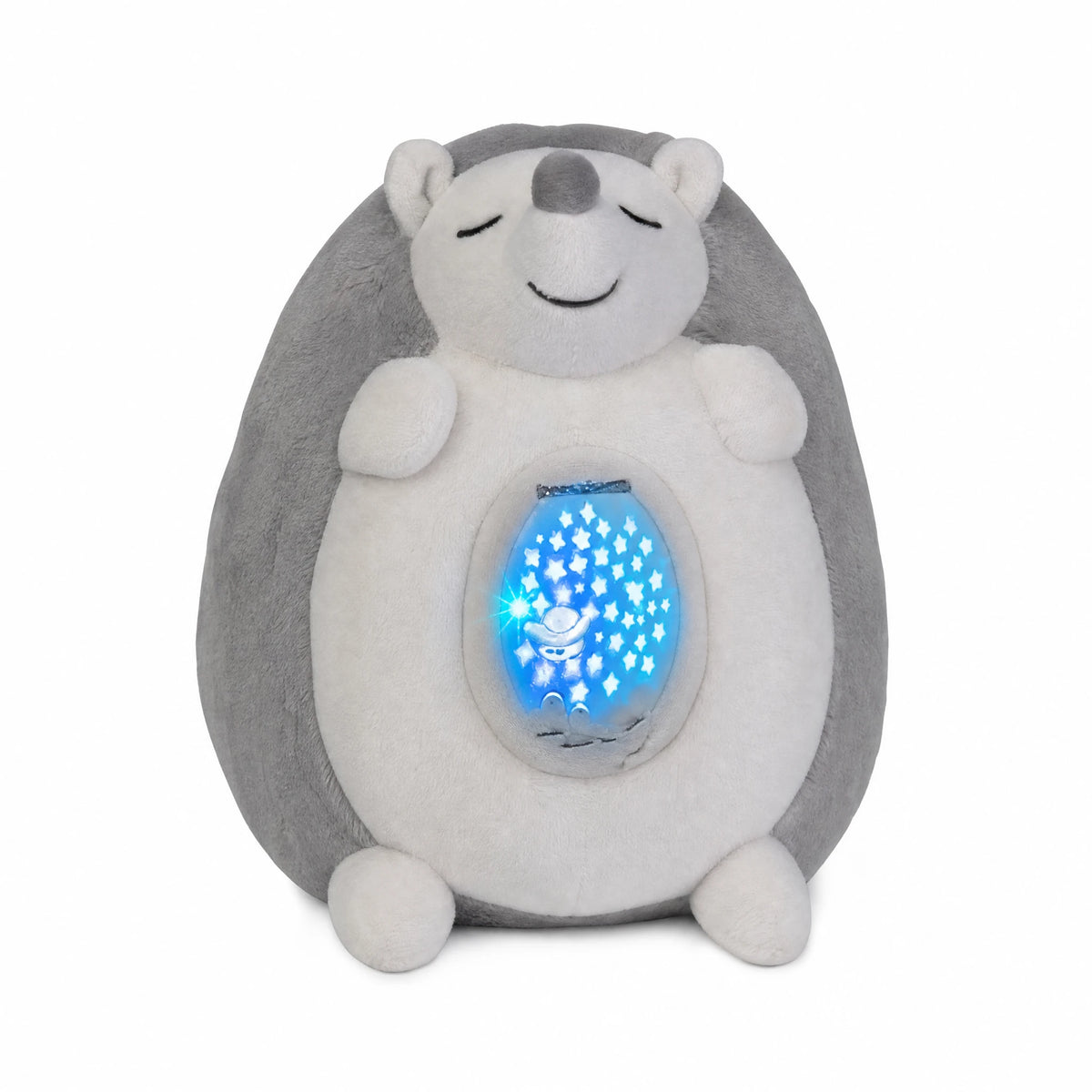Hedgehog Night Light Plush with Star Projector - Fond blanc