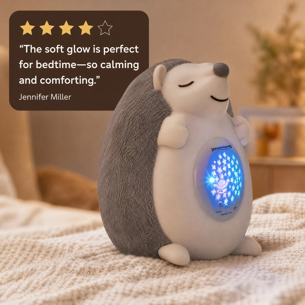Hedgehog Night Light Plush with Star Projector - Image témoignage