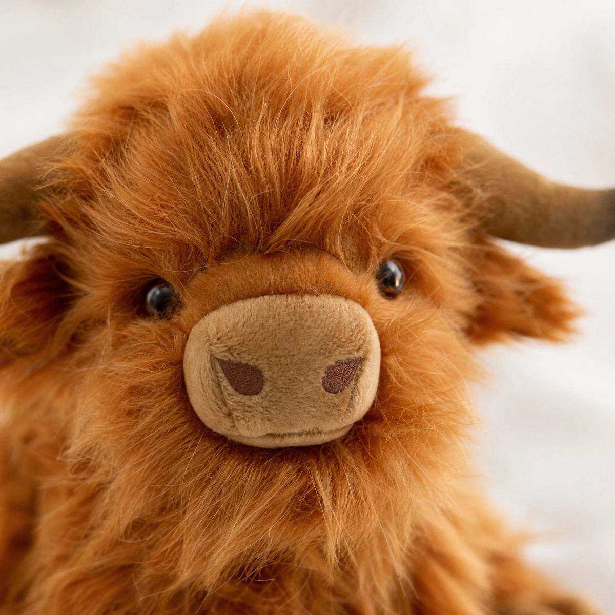 Highland Cow Plush with Long Shaggy Fur - Détail matière
