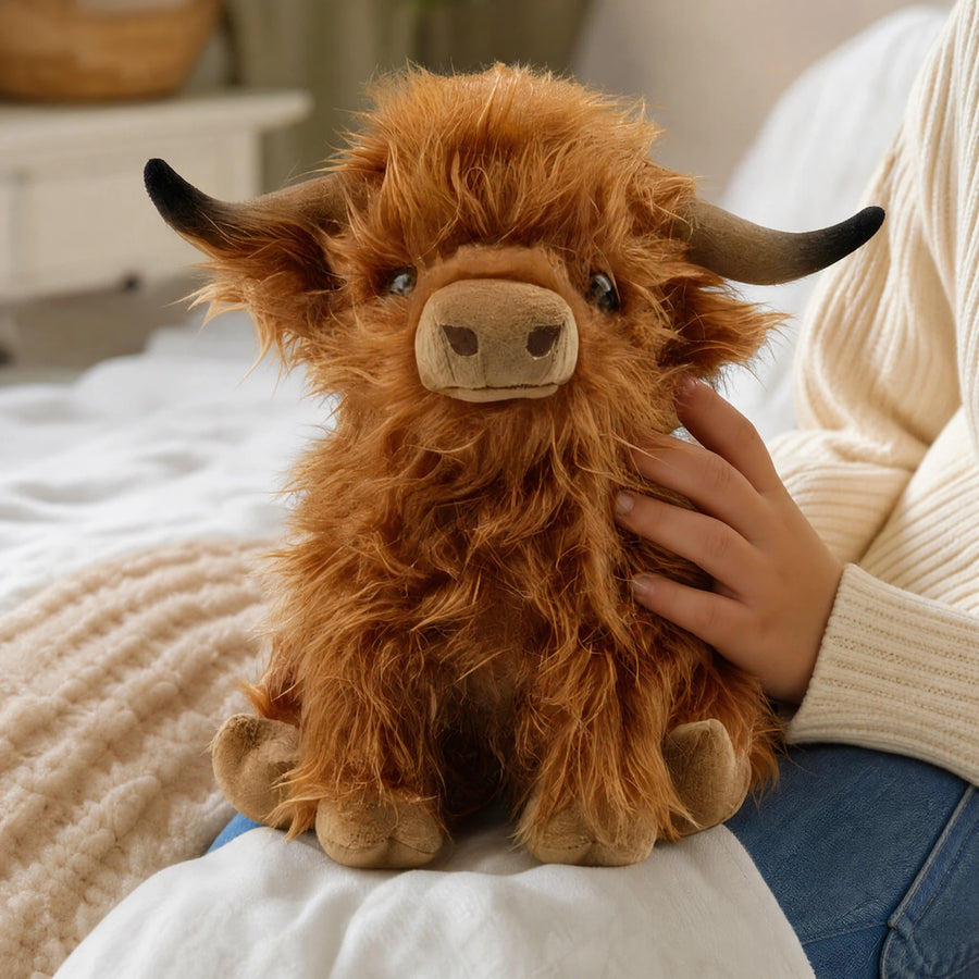 Highland Cow Plush with Long Shaggy Fur - Utilisation du produit